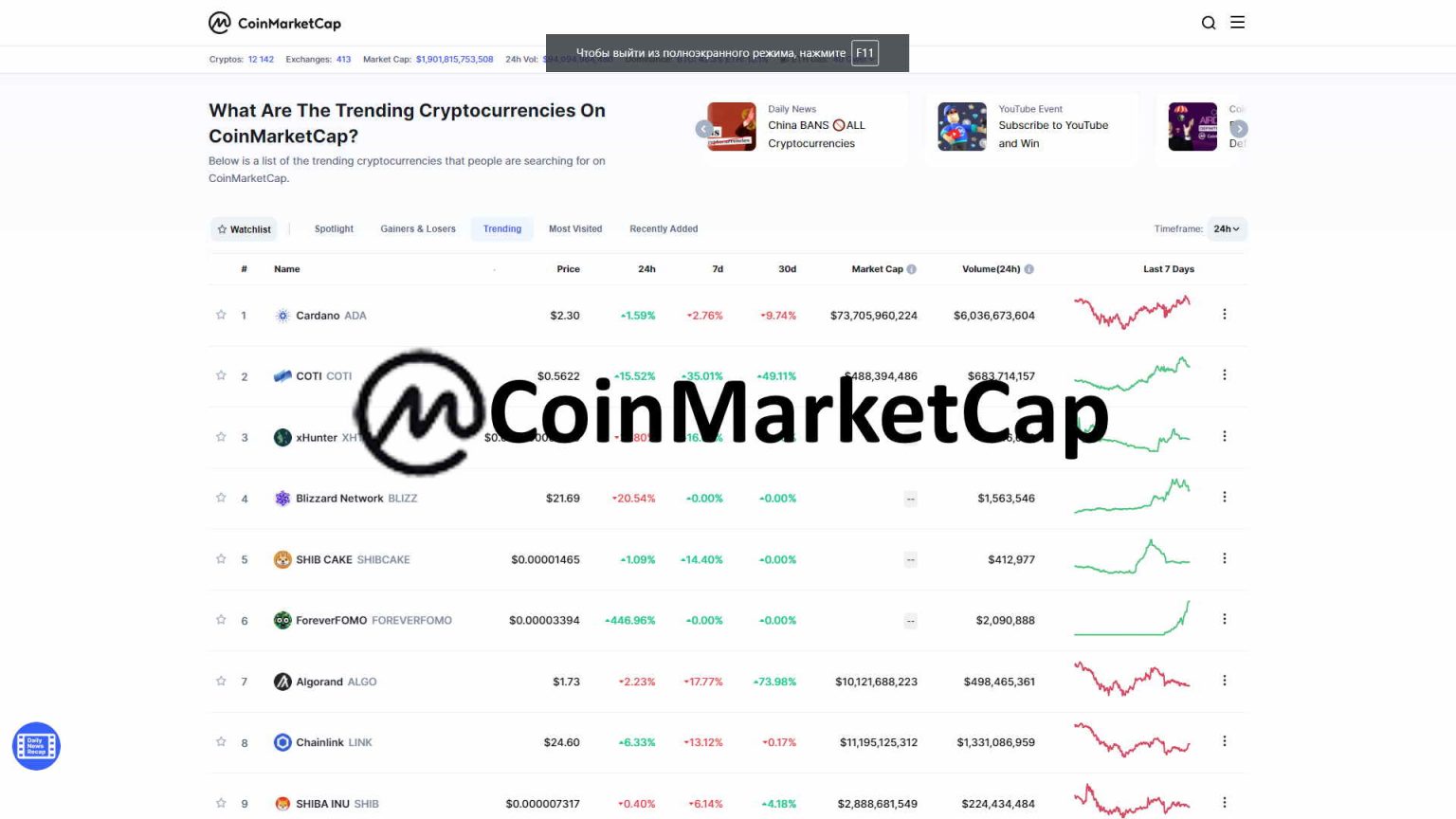 CMC Trending Coinmarketcap Trending Service Upvotebro