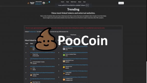 poocoin trending page