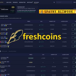 freshcoins site page