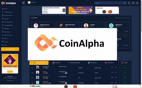 coinalpha site page
