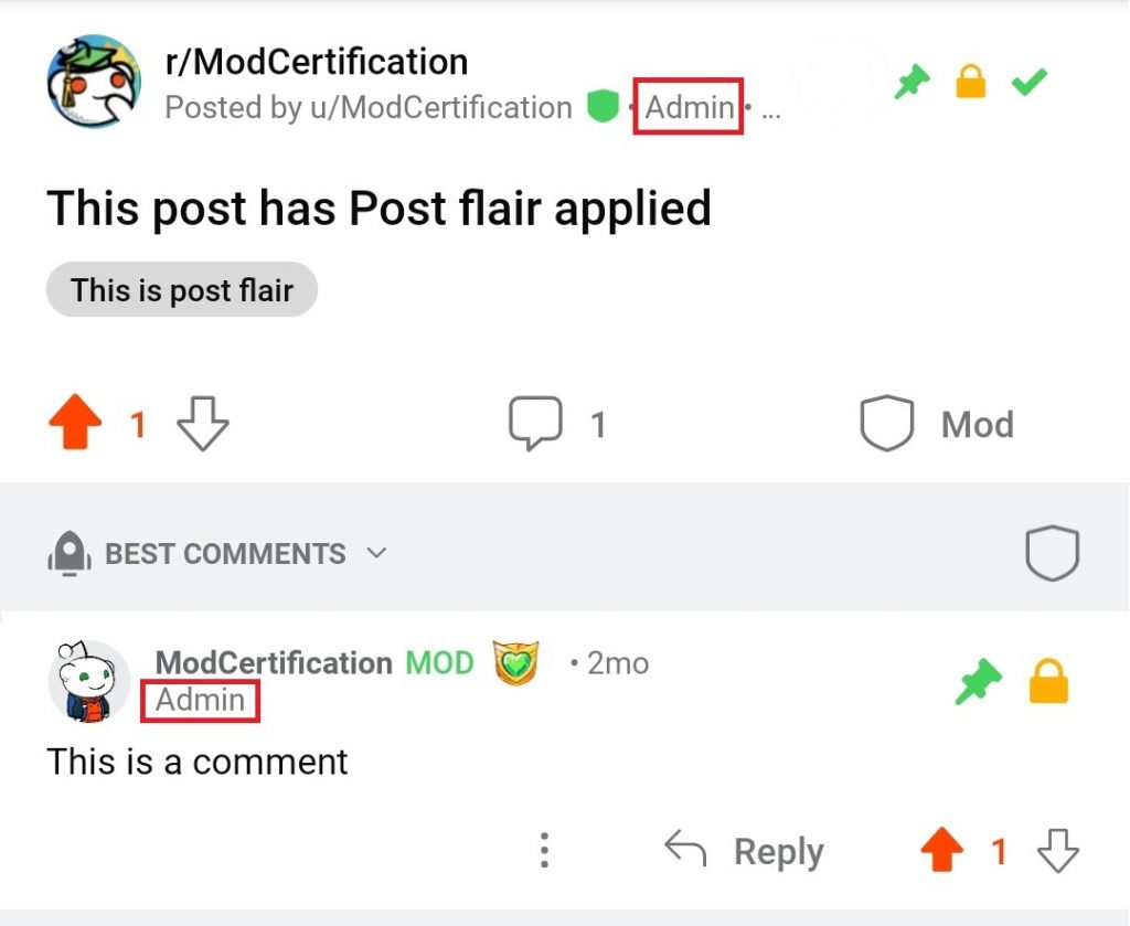 Site-wide flair for redit